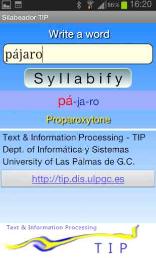 Syllabifier TIP. 3