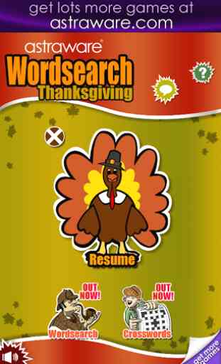 Thanksgiving Wordsearch 1