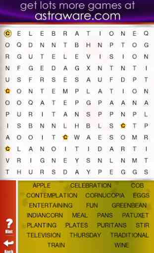 Thanksgiving Wordsearch 2