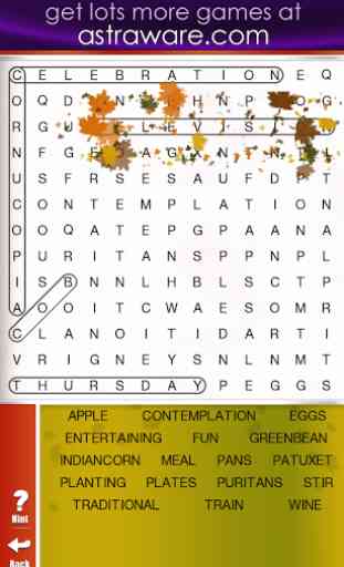 Thanksgiving Wordsearch 3
