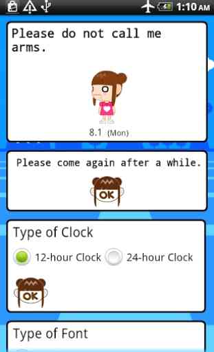 Clock Widget Alice Free +Alarm 3