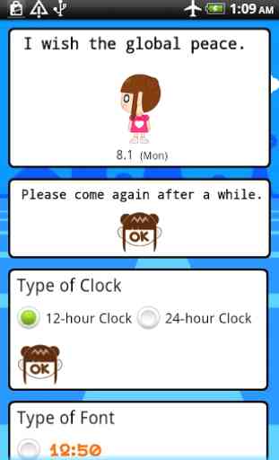 Clock Widget Alice Free +Alarm 4