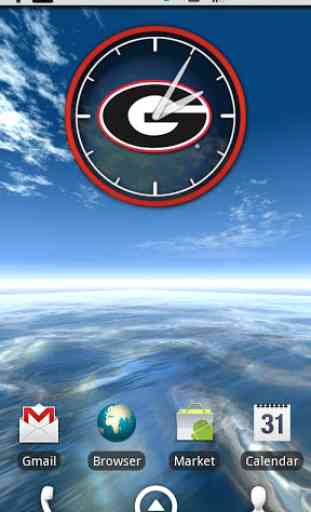 Georgia Bulldogs Clock Widget 4