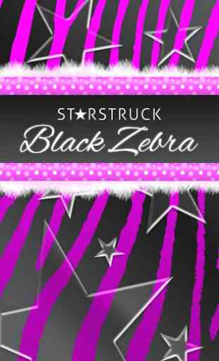 Purple Black Zebra Star Theme 1
