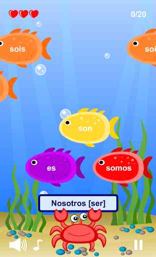 Spanish Verbs Sea Game 1