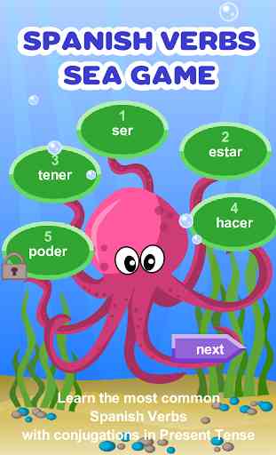 Spanish Verbs Sea Game 3