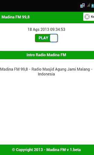 Madina FM 99,8 Malang 1