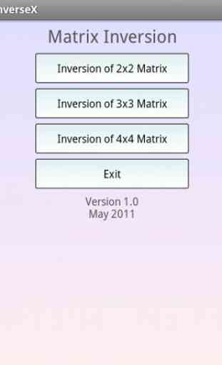 Matrix Inversion Calculator 1