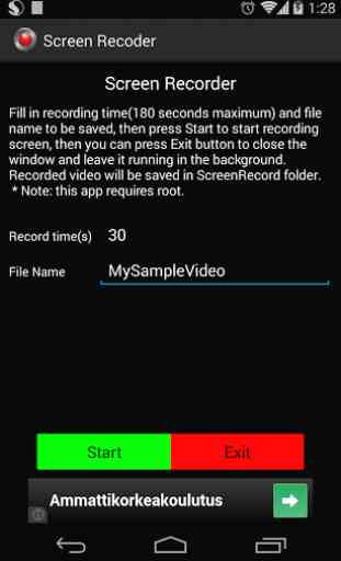 Screen Recorder for Root 1