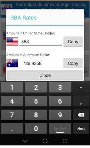 Australian Dollar Exchange RBA 2