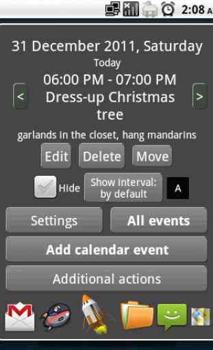 Clock and event widget 3