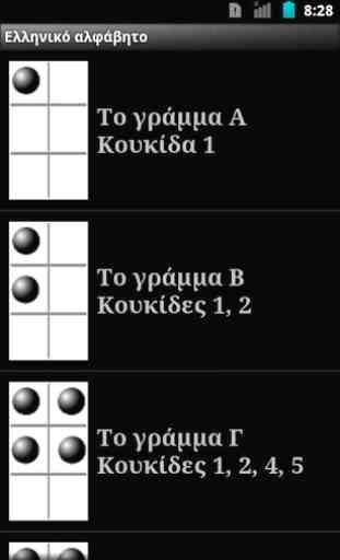 Greek Braille Code 2