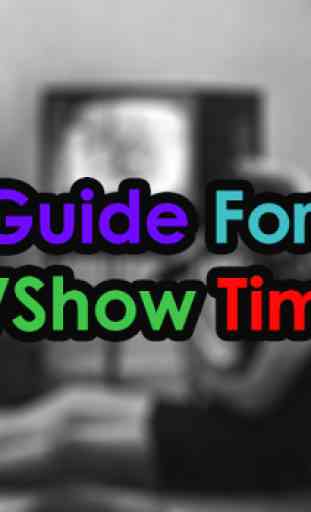 Guide for TVShow Time 1