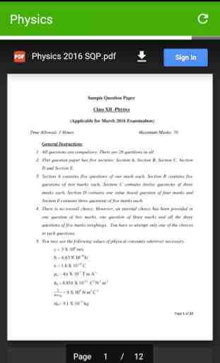 Science Class 12 CBSE Papers 2