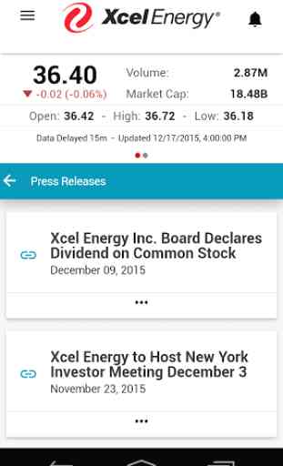 Xcel Energy Investor Relations 2