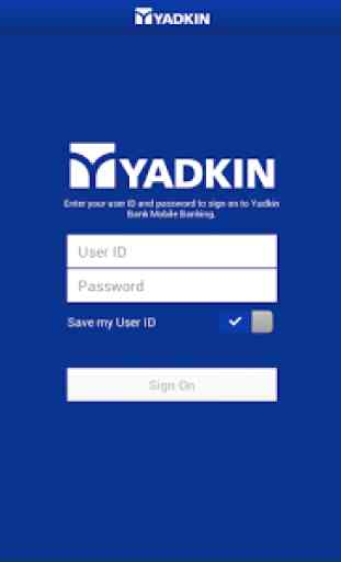 Yadkin Bank Mobile for Tablet 1