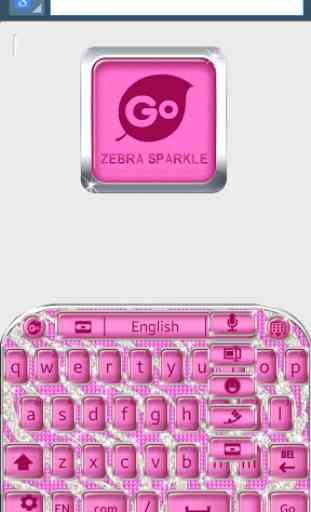 Zebra Sparkle Pink Keyboard 4