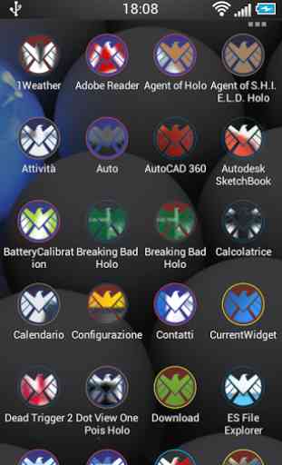 Agent of Holo shield icon pack 4