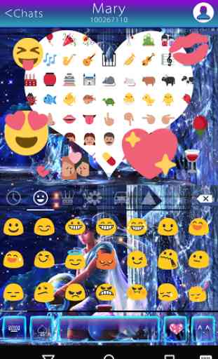 Aquarius Emoji Keyboard theme 1