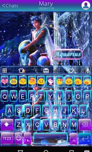 Aquarius Emoji Keyboard theme 2