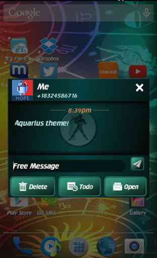 Aquarius Theme for GO SMS 1