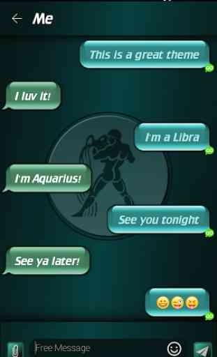 Aquarius Theme for GO SMS 2