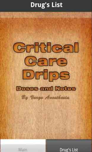 Critical Care Drips 1