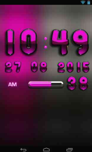 Digi Clock Black Pink widget 2