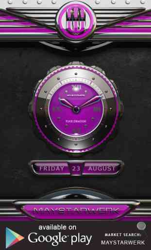 dragon digital clock pink 3