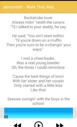Lyrics Aerosmith SlowRock Song 4
