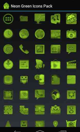 Neon Green Icons Pack - ADW GO 2