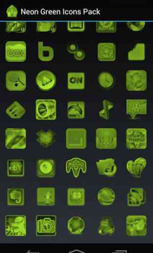 Neon Green Icons Pack - ADW GO 3