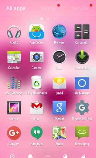 Pink Hearts GO Launcher Theme 3