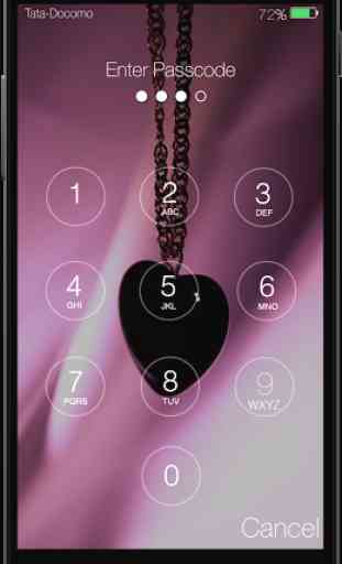Pink Love Keypad LockScreen 2