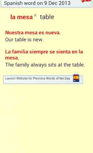 Spanish Word of The Day Widget 2