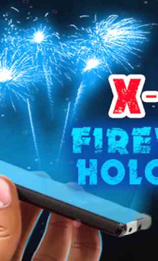 X-Mas Fireworks Hologram 3D 1