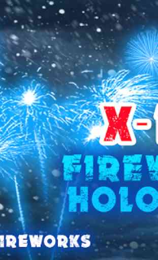 X-Mas Fireworks Hologram 3D 2