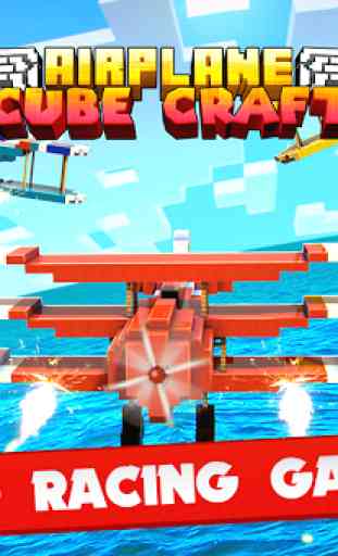 Airplane Cube Craft Block Wars 1
