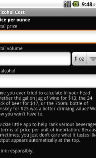Alcohol Cost Calculator 1