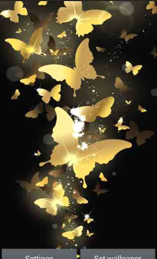 Golden Butterfly LiveWallpaper 1