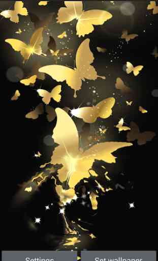 Golden Butterfly LiveWallpaper 3