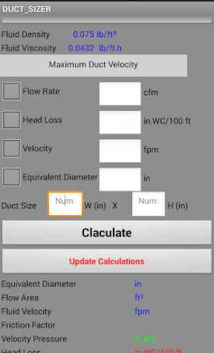 A Smart Duct Sizer 2016(Calc.) 4