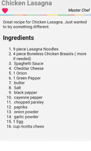 Chicken Lasagna Recipes 3