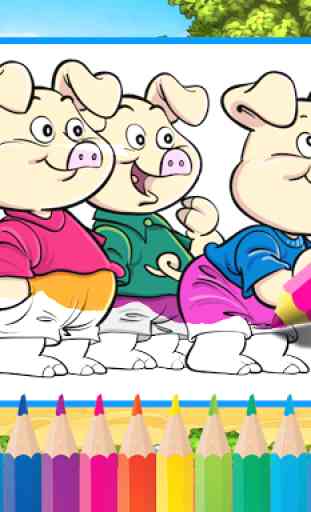 Coloring For Three Little Pigs 1