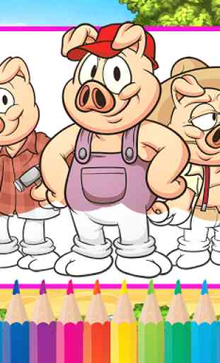 Coloring For Three Little Pigs 2