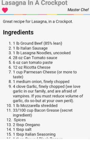 Crockpot Lasagna Recipes 3