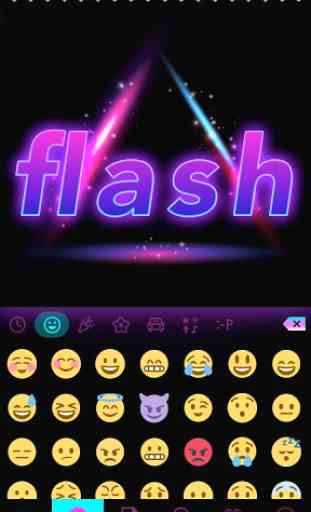 Flash Emoji Kika KeyboardTheme 3