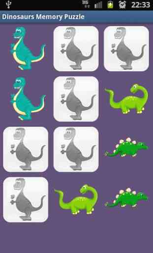 Fun Dinosaur Kids Memory Game 2