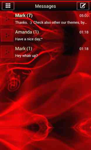 GO SMS Pro Theme Fire Flame 2