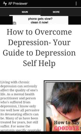 Guide to Depression Self Help 1